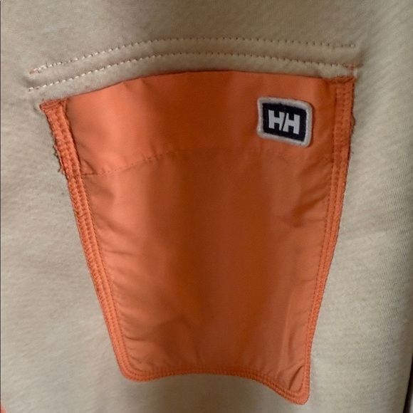Helly Hansen Cream and Orange Hoodie. Women size medium - Picture 3 of 5